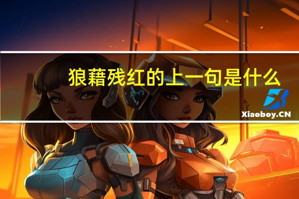 狼藉残红的上一句是什么