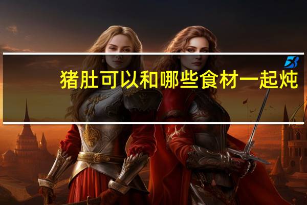 猪肚可以和哪些食材一起炖