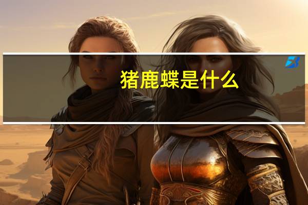 猪鹿蝶是什么(猪鹿蝶分别是谁)