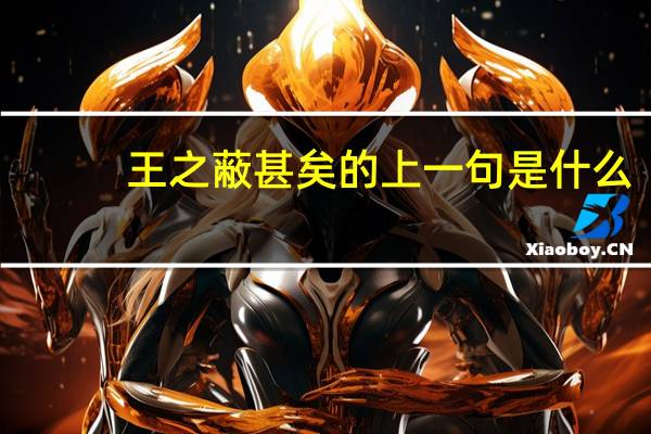 王之蔽甚矣的上一句是什么