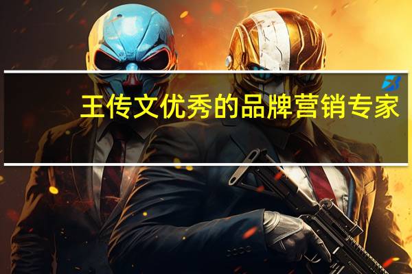 王传文优秀的品牌营销专家