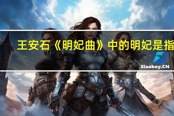 王安石《明妃曲》中的明妃是指谁