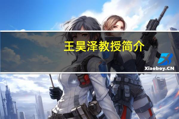 王昊泽教授简介