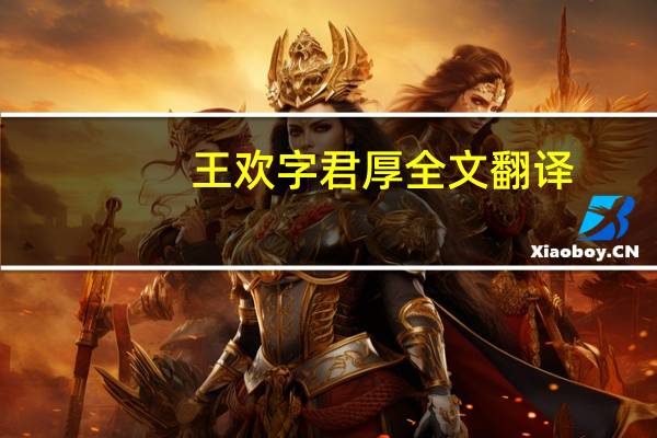王欢字君厚全文翻译