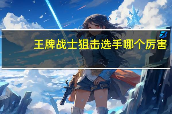 王牌战士狙击选手哪个厉害