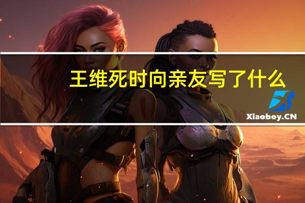 王维死时向亲友写了什么