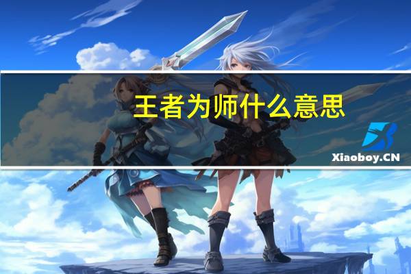 王者为师什么意思