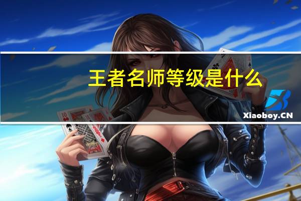 王者名师等级是什么