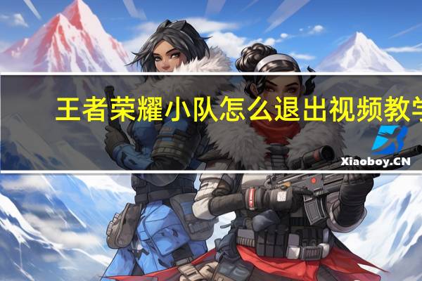王者荣耀小队怎么退出视频教学（王者荣耀小队怎么退出）