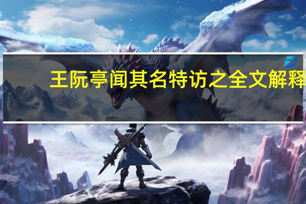 王阮亭闻其名特访之全文解释