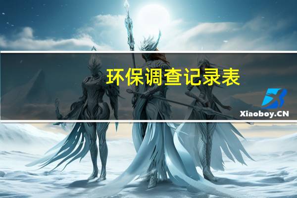 环保调查记录表(环保调查记录)