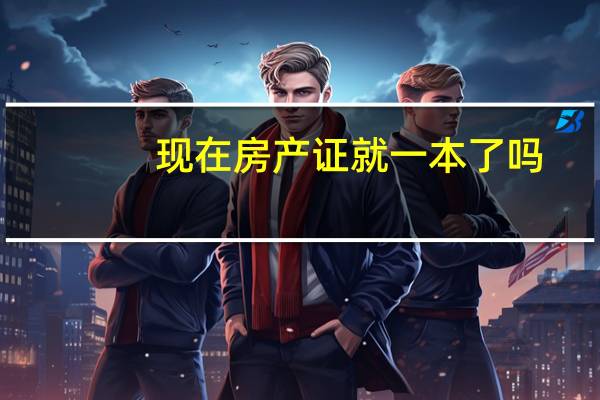 现在房产证就一本了吗