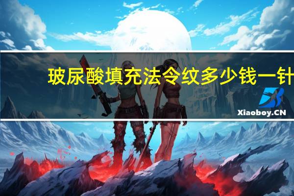 玻尿酸填充法令纹多少钱一针，法令纹玻尿酸价格