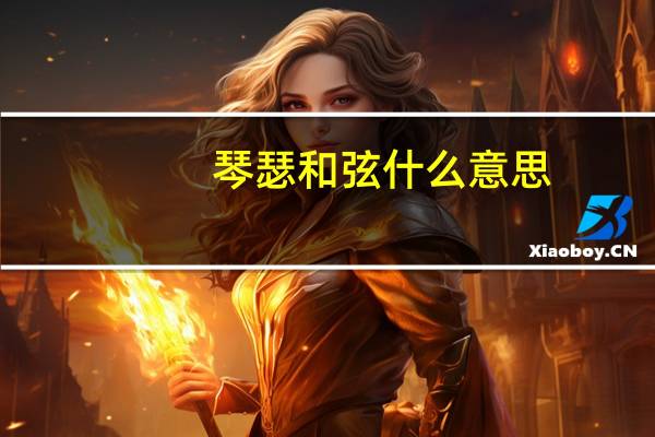琴瑟和弦什么意思