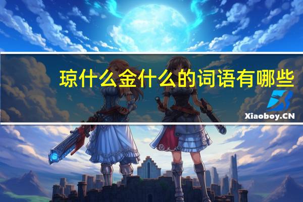 琼什么金什么的词语有哪些?
