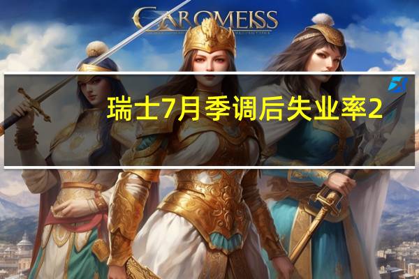 瑞士7月季调后失业率 2.1%预期2.00%前值2.00%