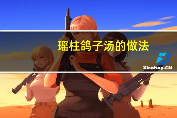 瑶柱鸽子汤的做法