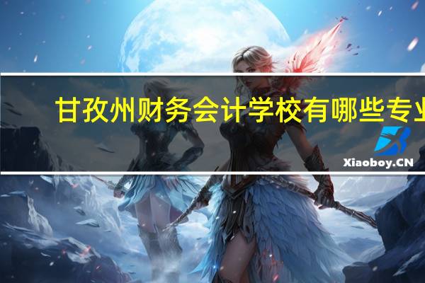 甘孜州财务会计学校有哪些专业