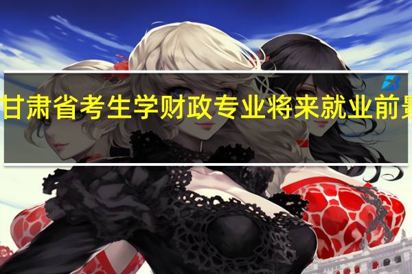 甘肃省考生学财政专业将来就业前景如何