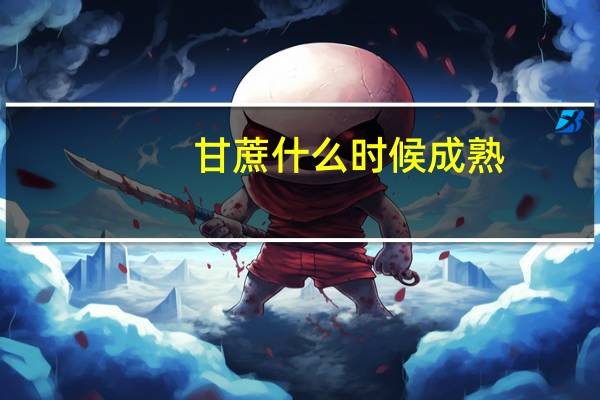 甘蔗什么时候成熟