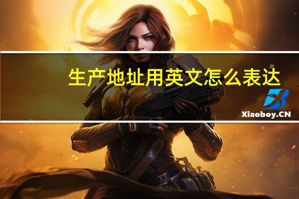 生产地址用英文怎么表达