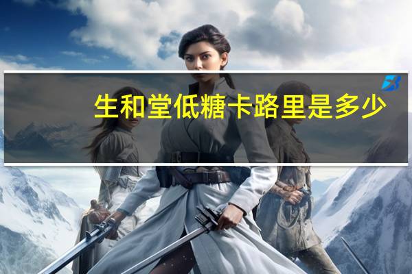 生和堂 低糖卡路里是多少