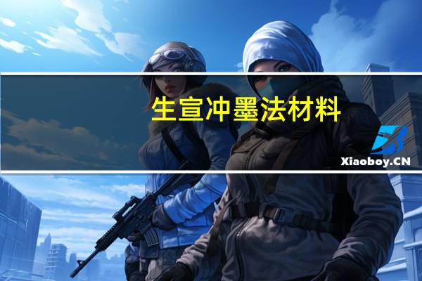 生宣冲墨法材料