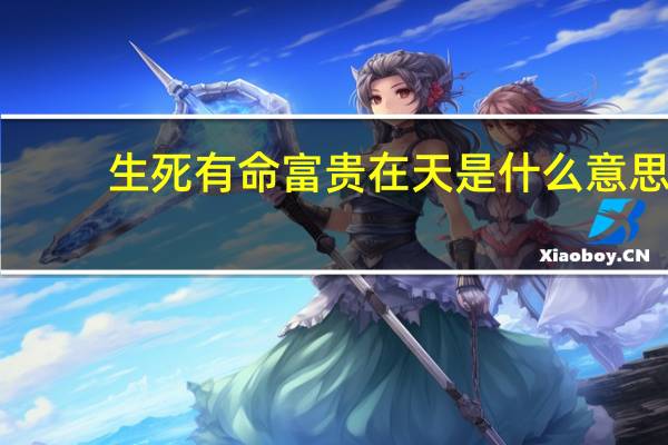 生死有命富贵在天是什么意思(生死有命富贵在天什么意思)