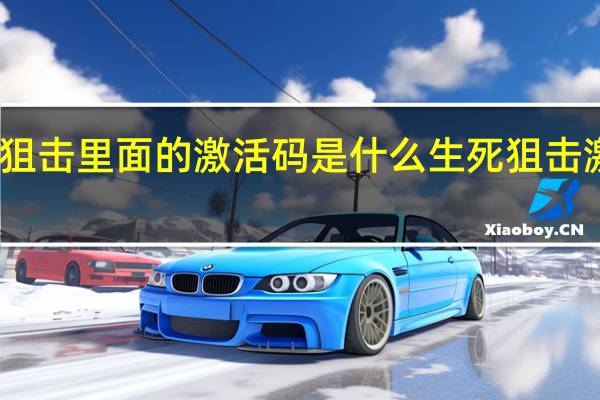 生死狙击里面的激活码是什么 生死狙击激活码大全