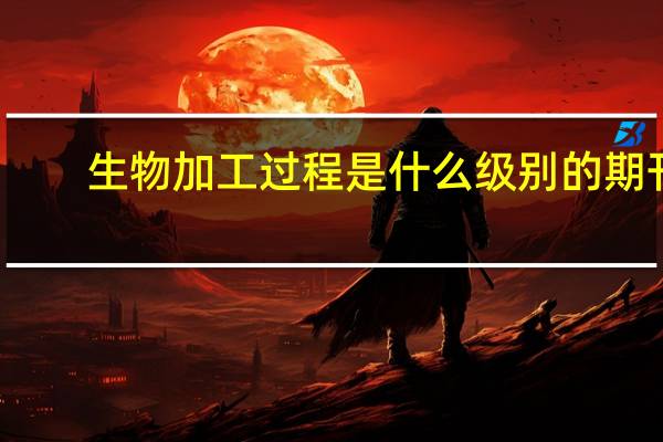 生物加工过程是什么级别的期刊