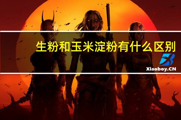 生粉和玉米淀粉有什么区别