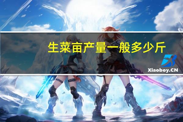 生菜亩产量一般多少斤
