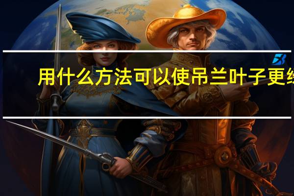 用什么方法可以使吊兰叶子更绿