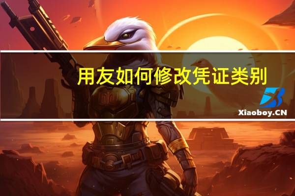 用友如何修改凭证类别
