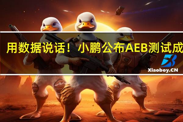 用数据说话！小鹏公布AEB测试成绩单