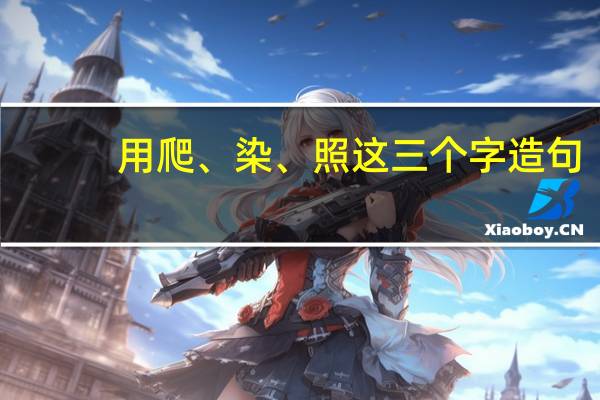 用爬、染、照这三个字造句