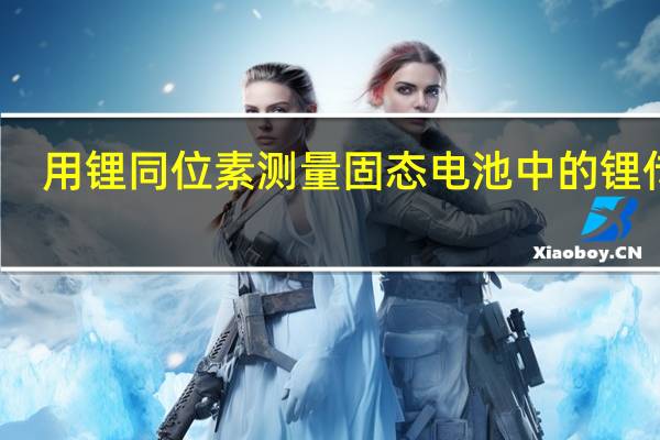 用锂同位素测量固态电池中的锂传输