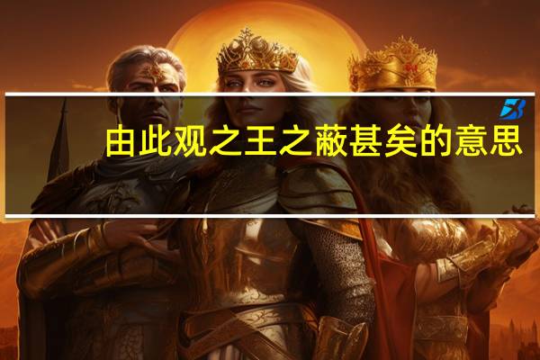 由此观之王之蔽甚矣的意思
