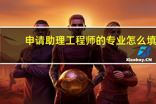 申请助理工程师的专业怎么填