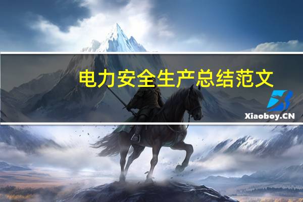 电力安全生产总结范文（电力安全生产标准化总结）