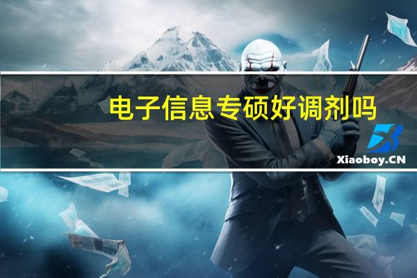 电子信息专硕好调剂吗