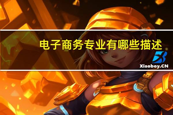电子商务专业有哪些描述