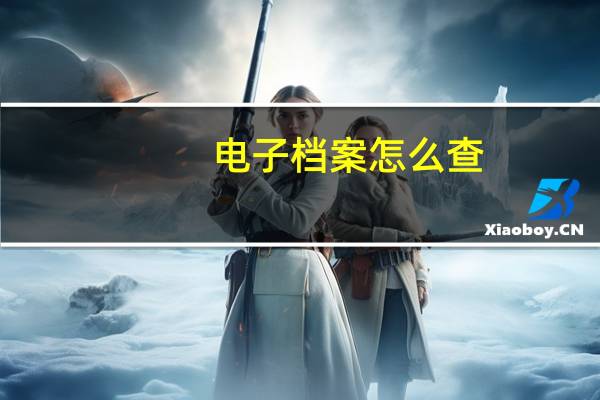 电子档案怎么查
