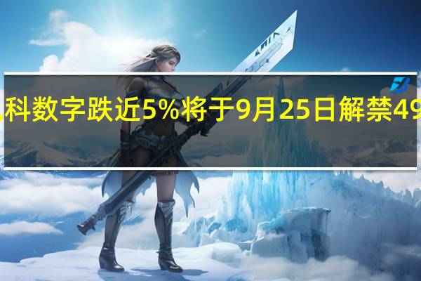 电科数字跌近5% 将于9月25日解禁4906万股