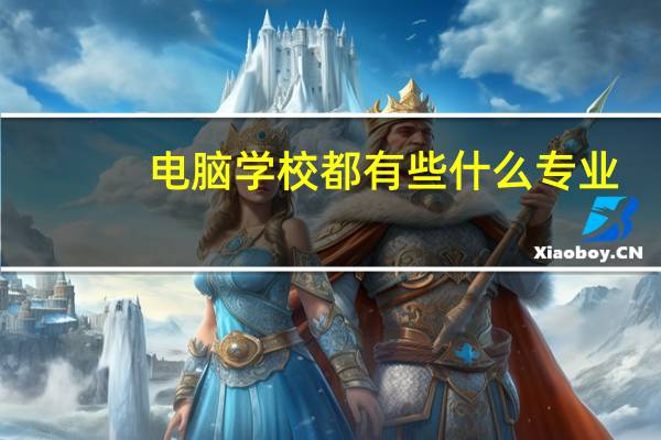 电脑学校都有些什么专业