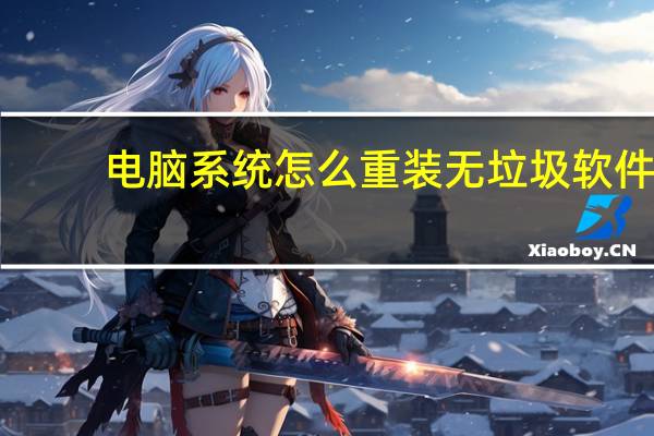 电脑系统怎么重装无垃圾软件（电脑系统怎么重装）
