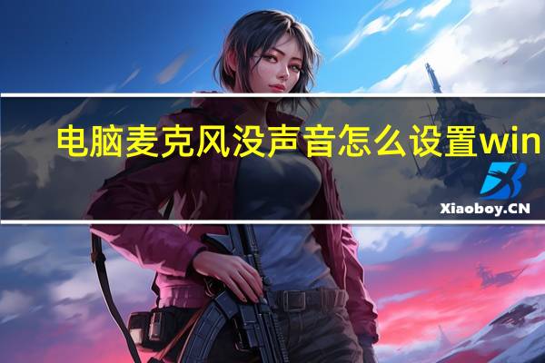 电脑麦克风没声音怎么设置win11（电脑麦克风没声音怎么设置win7）
