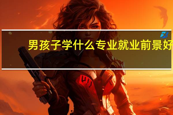 男孩子学什么专业就业前景好