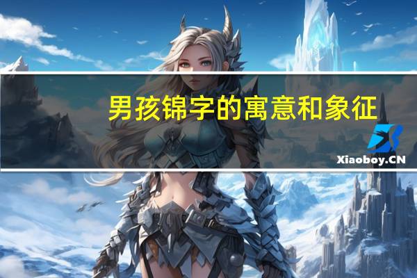 男孩锦字的寓意和象征