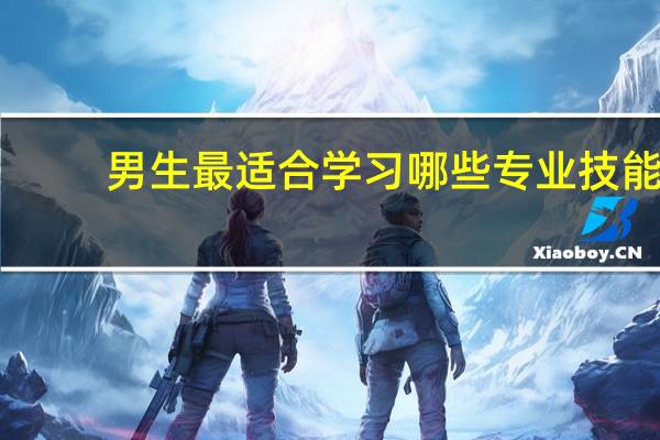 男生最适合学习哪些专业技能